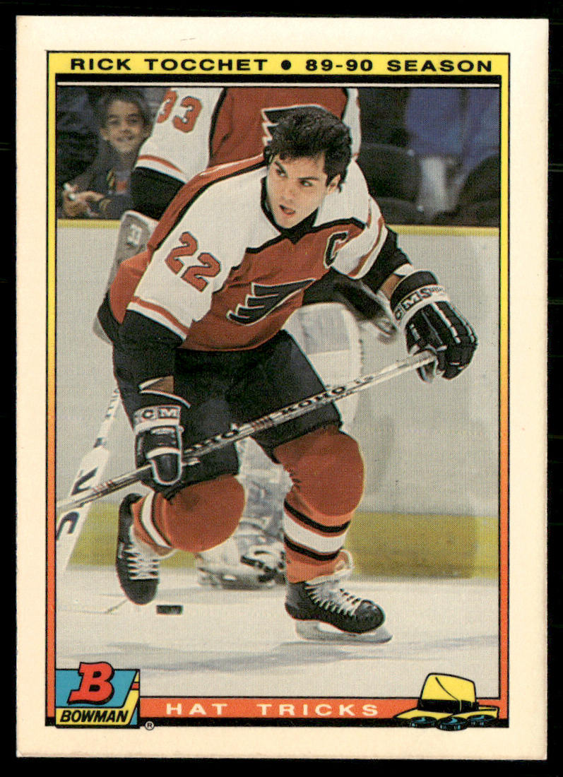 Rick Tocchet 1990-91 Bowman Hat Tricks #14b Philadelphia Flyers