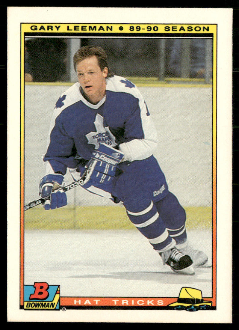 Gary Leeman 1990-91 Bowman Hat Tricks #10 Toronto Maple Leafs