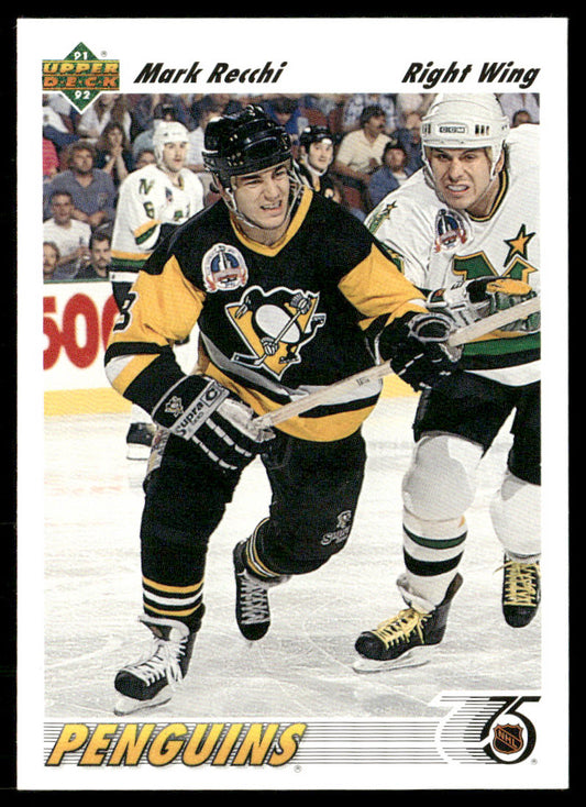 Mark Recchi 1991-92 Upper Deck #346 Pittsburgh Penguins