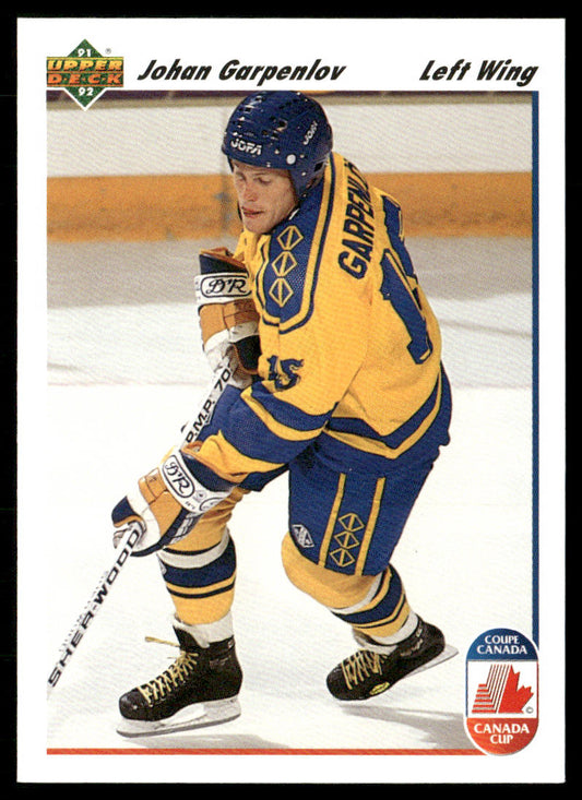 Johan Garpenlov 1991-92 Upper Deck #28b Sweden