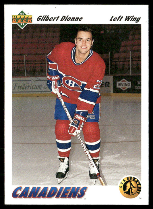 Gilbert Dionne 1991-92 Upper Deck #448 RC Montreal Canadiens