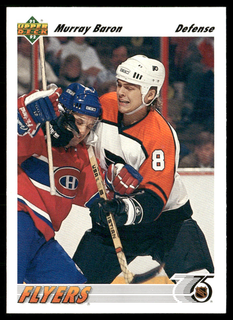 Murray Baron 1991-92 Upper Deck #497 Philadelphia Flyers