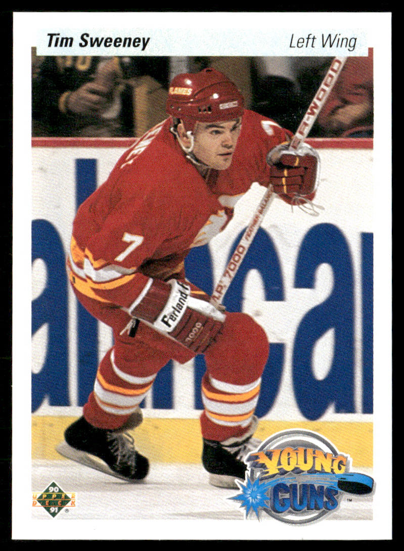 Tim Sweeney 1990-91 Upper Deck #531b RC Calgary Flames