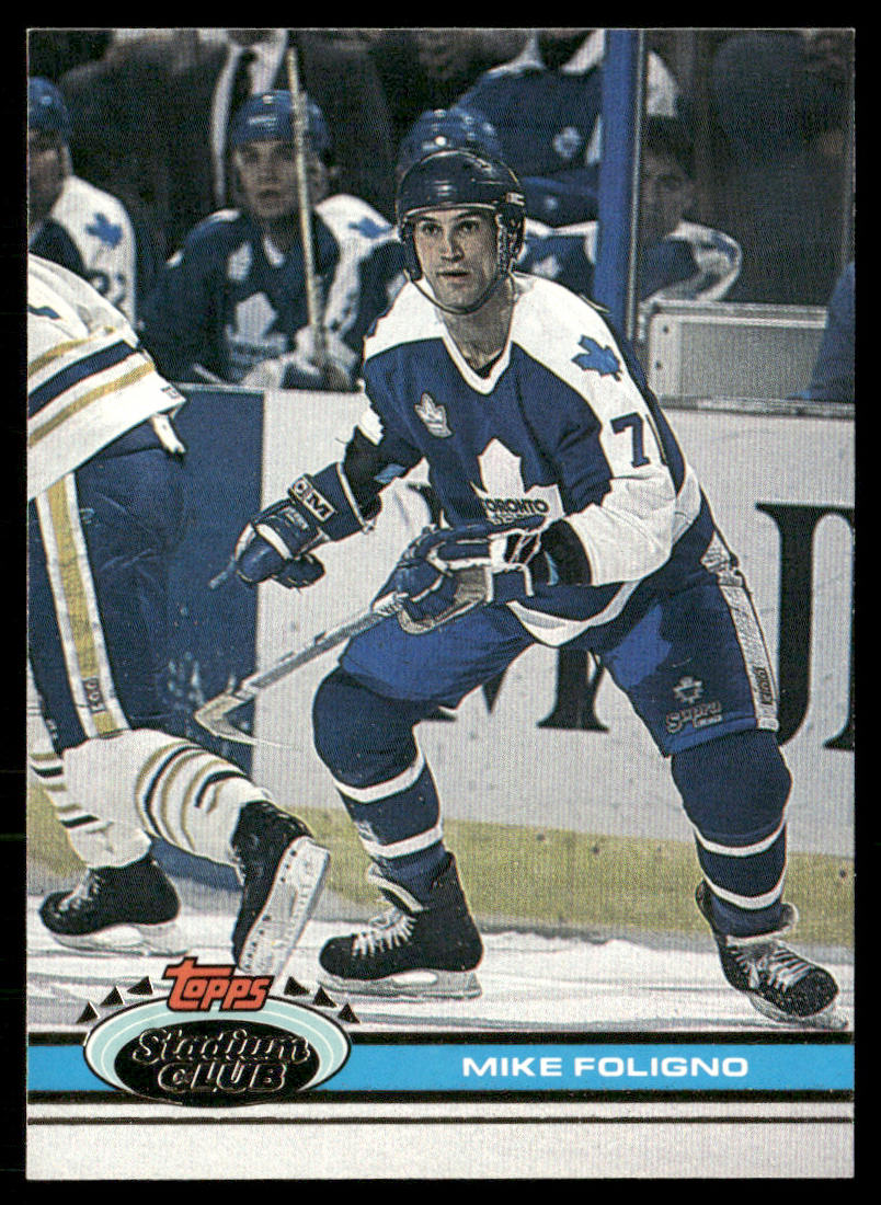 Mike Foligno 1991-92 Stadium Club #29 Toronto Maple Leafs