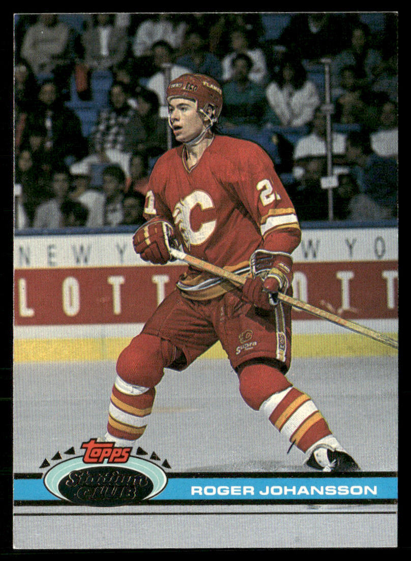 Roger Johansson 1991-92 Stadium Club #375 Calgary Flames