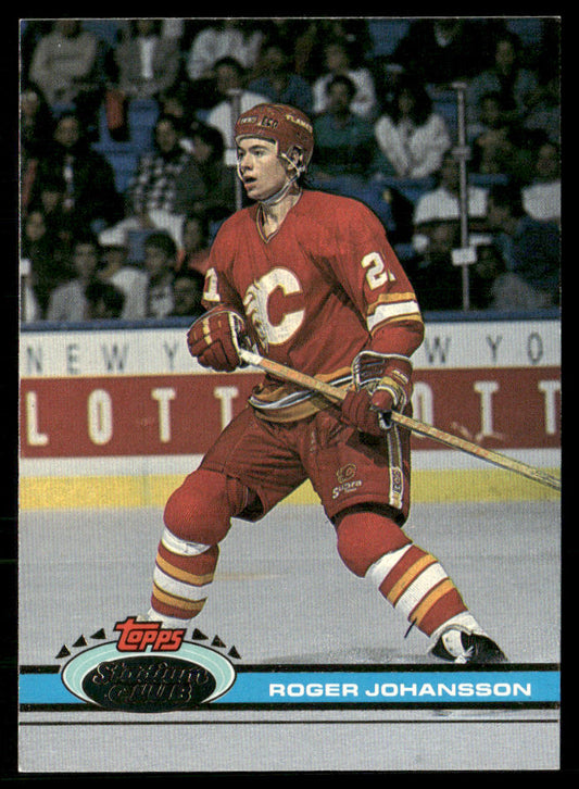 Roger Johansson 1991-92 Stadium Club #375 Calgary Flames