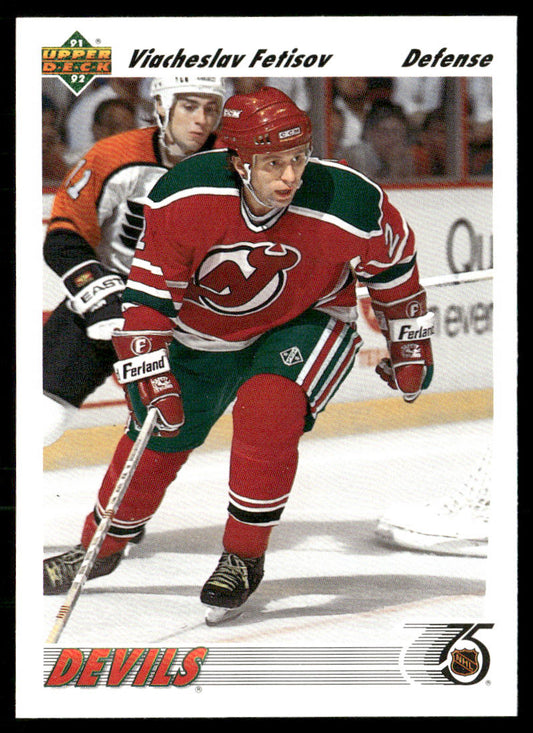 Viacheslav Fetisov 1991-92 Upper Deck #410 New Jersey Devils