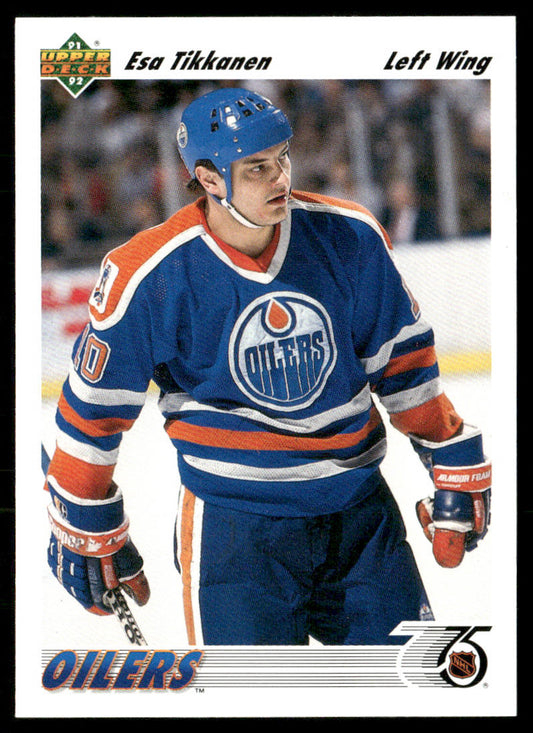 Esa Tikkanen 1991-92 Upper Deck #182 Edmonton Oilers