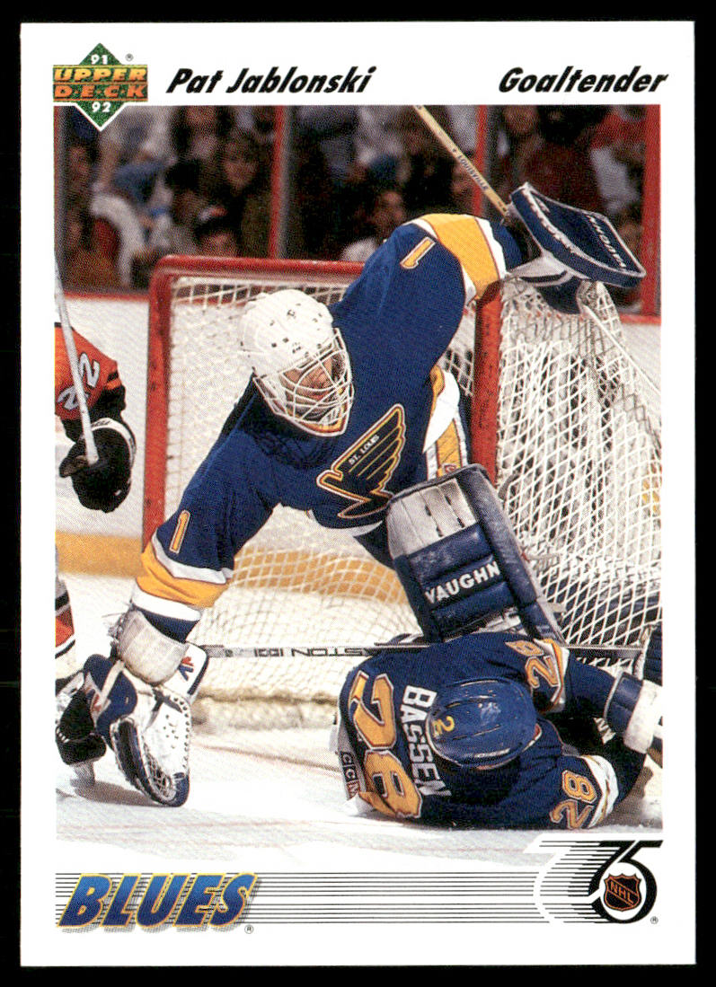 Pat Jablonski 1991-92 Upper Deck #107b St. Louis Blues