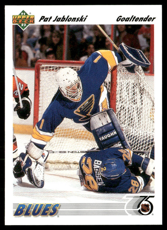 Pat Jablonski 1991-92 Upper Deck #107b St. Louis Blues