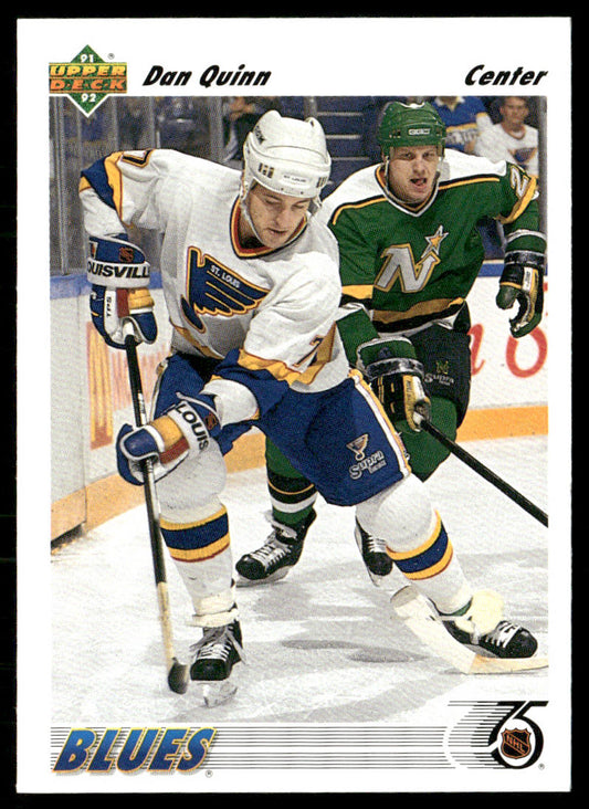 Dan Quinn 1991-92 Upper Deck #358 St. Louis Blues