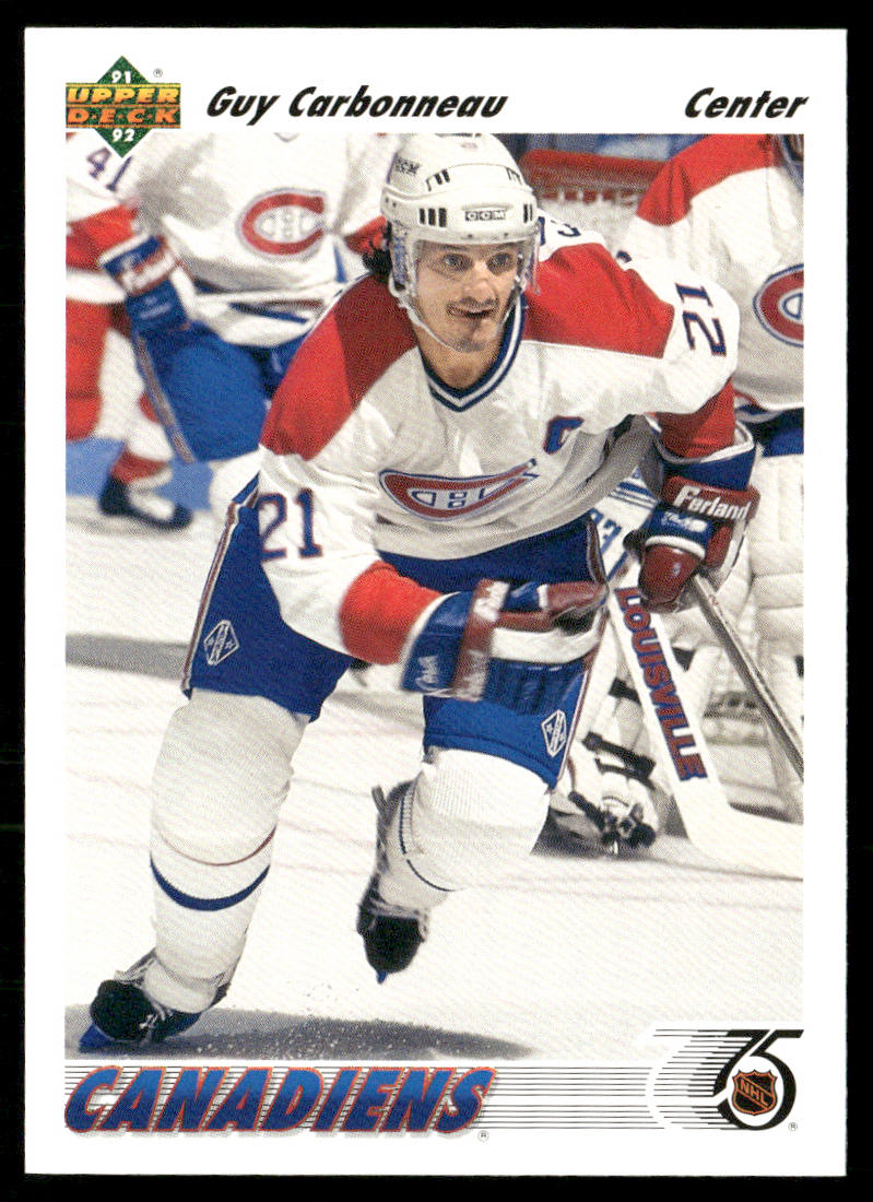Guy Carbonneau 1991-92 Upper Deck #265 Montreal Canadiens