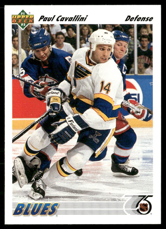 Paul Cavallini 1991-92 Upper Deck #184 St. Louis Blues