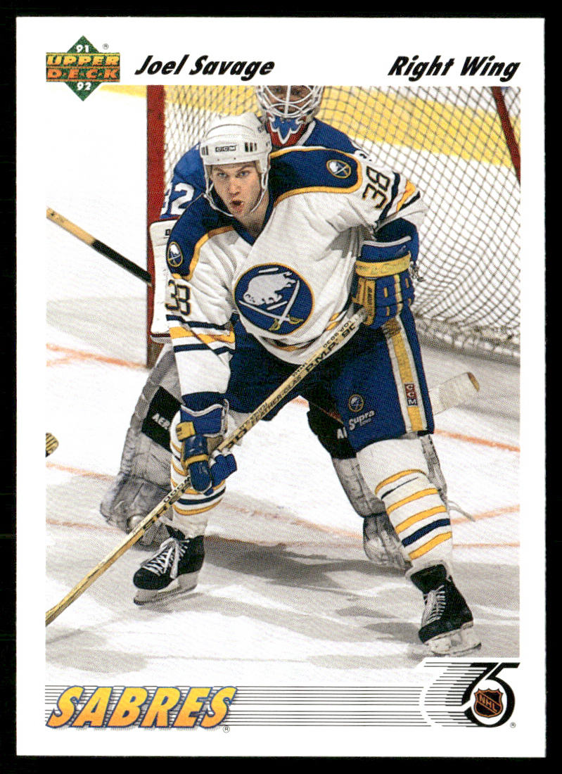 Joel Savage 1991-92 Upper Deck #423b Buffalo Sabres
