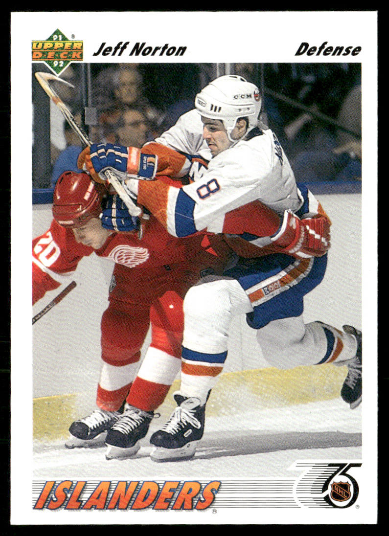 Jeff Norton 1991-92 Upper Deck #357b New York Islanders