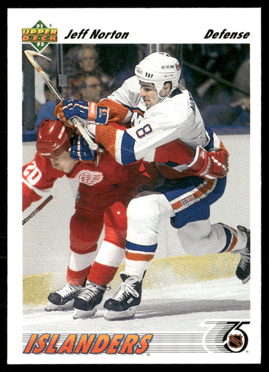 Jeff Norton 1991-92 Upper Deck #357b New York Islanders