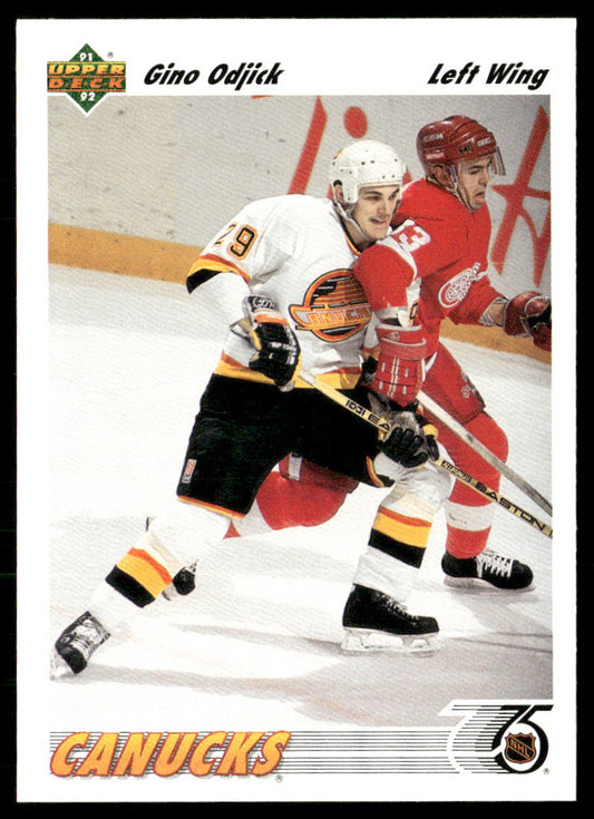 Gino Odjick 1991-92 Upper Deck #195 Vancouver Canucks