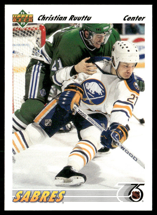Christian Ruuttu 1991-92 Upper Deck #104b Buffalo Sabres