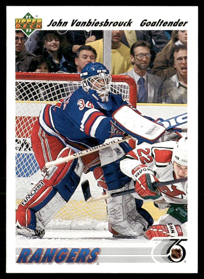 John Vanbiesbrouck 1991-92 Upper Deck #324 New York Rangers