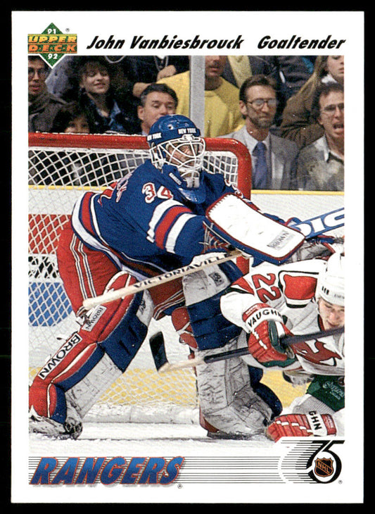 John Vanbiesbrouck 1991-92 Upper Deck #324 New York Rangers