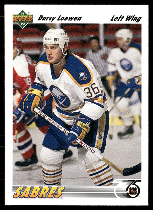 Darcy Loewen 1991-92 Upper Deck #421 RC Buffalo Sabres