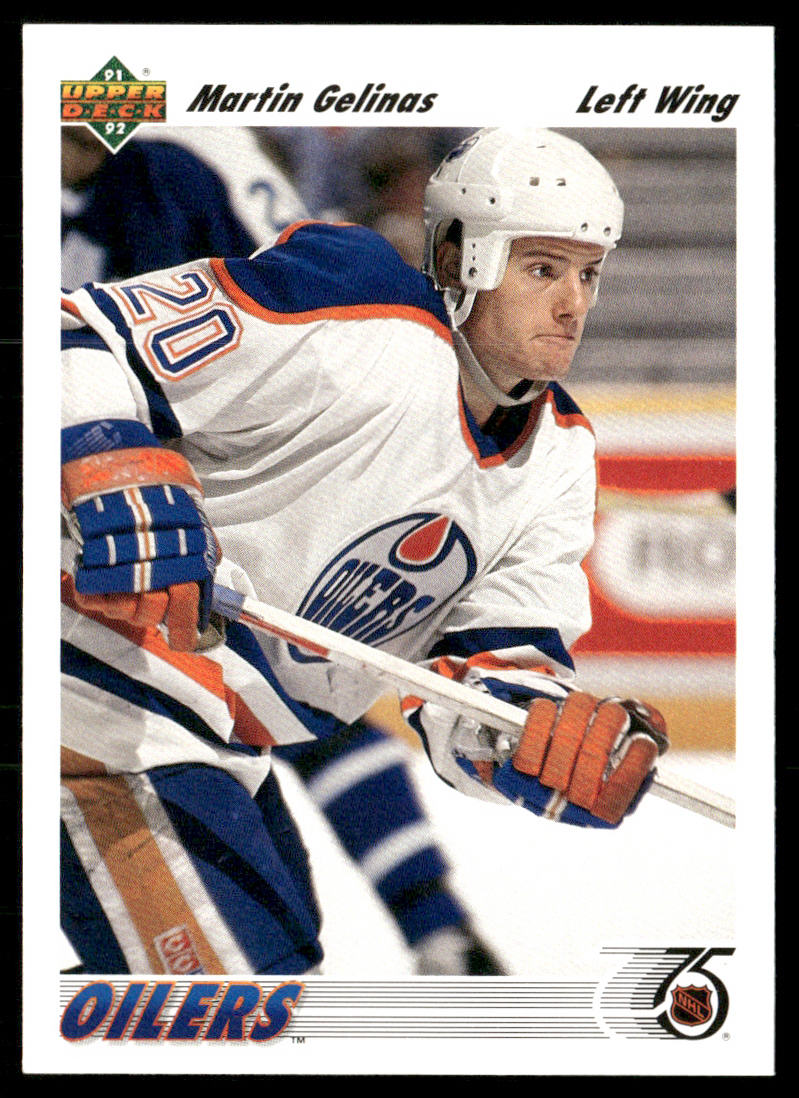 Martin Gelinas 1991-92 Upper Deck #266b Edmonton Oilers