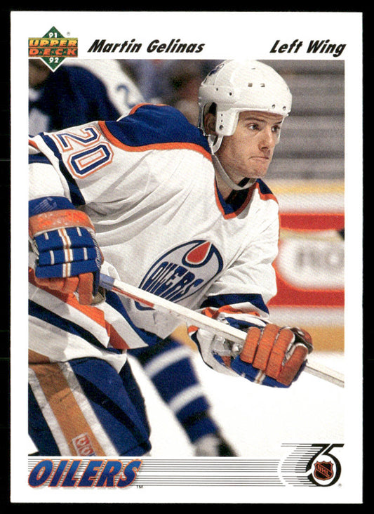Martin Gelinas 1991-92 Upper Deck #266b Edmonton Oilers