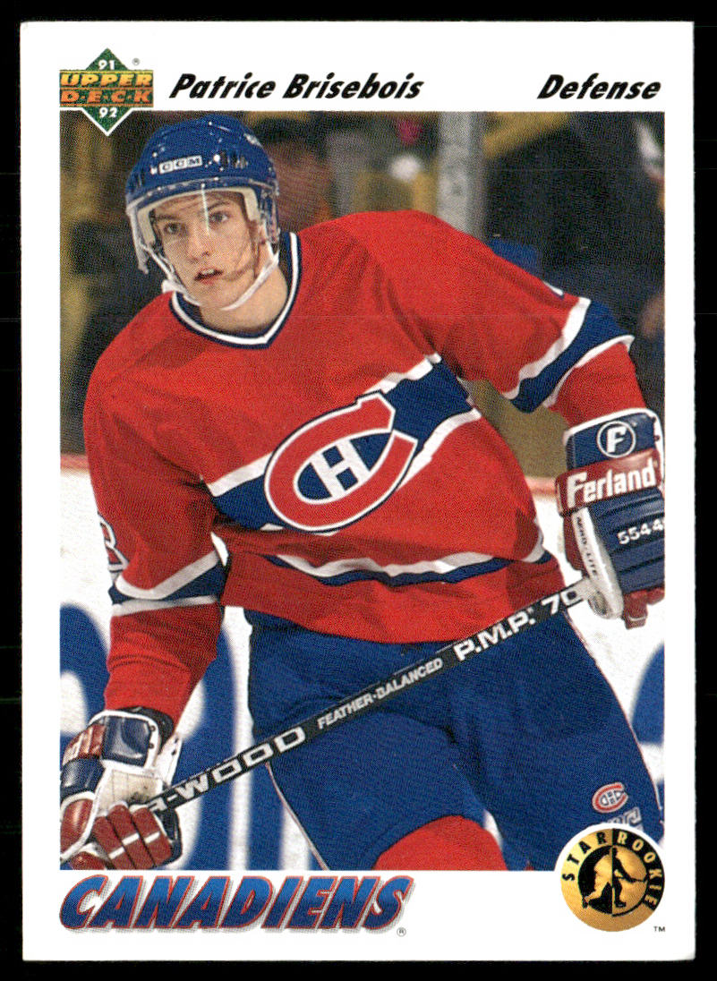 Patrice Brisebois 1991-92 Upper Deck #442 Montreal Canadiens
