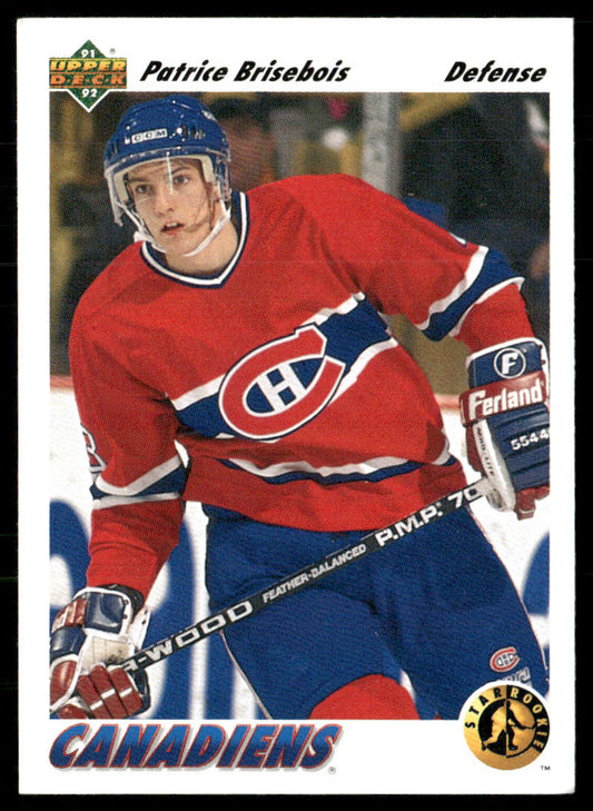 Patrice Brisebois 1991-92 Upper Deck #442 Montreal Canadiens