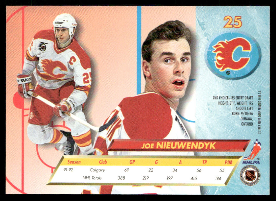 Joe Nieuwendyk 1992-93 Ultra #25 Calgary Flames