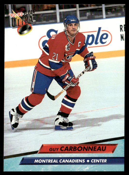Guy Carbonneau 1992-93 Ultra #102 Montreal Canadiens