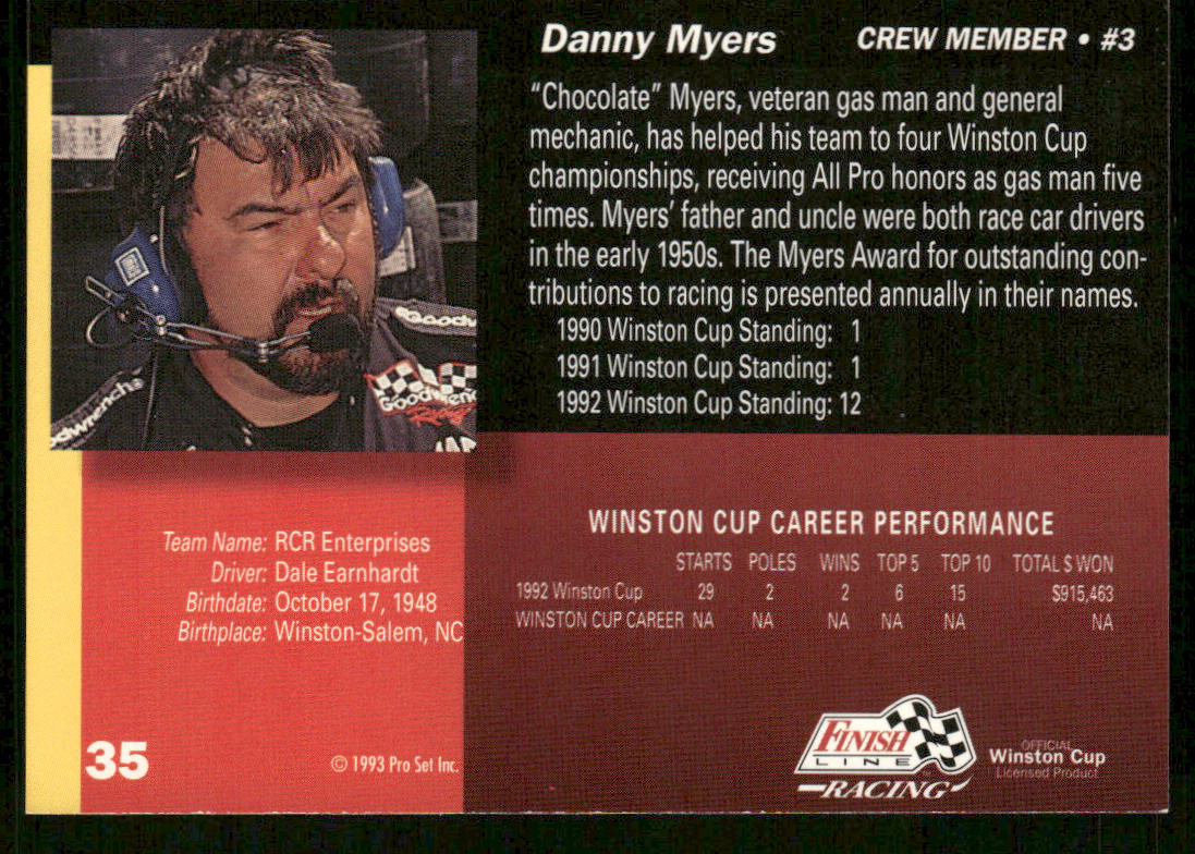 Danny Myers 1993 Finish Line #35 Richard Childress Racing