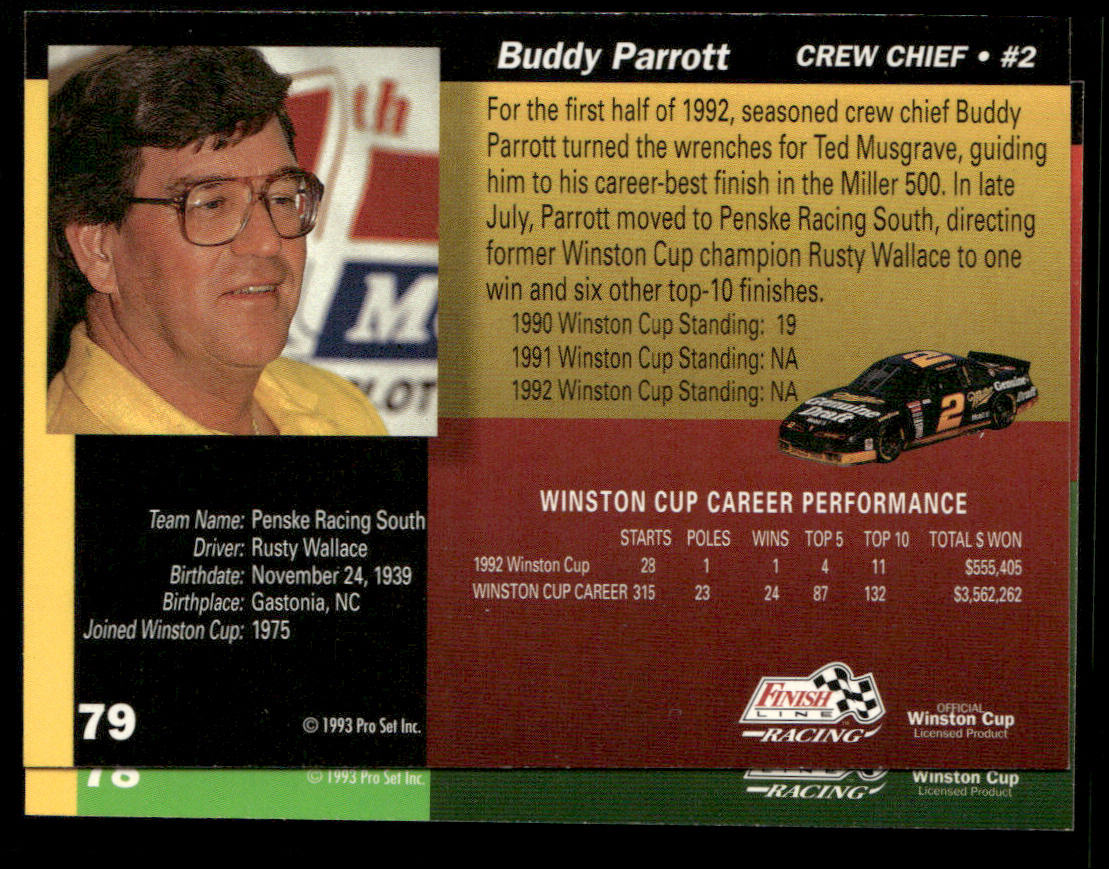 Felix Sabates 1993 Finish Line #78 SABCO Racing