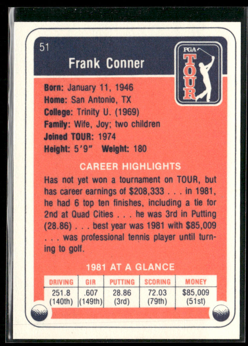 Frank Conner 1982 Donruss #51 RC