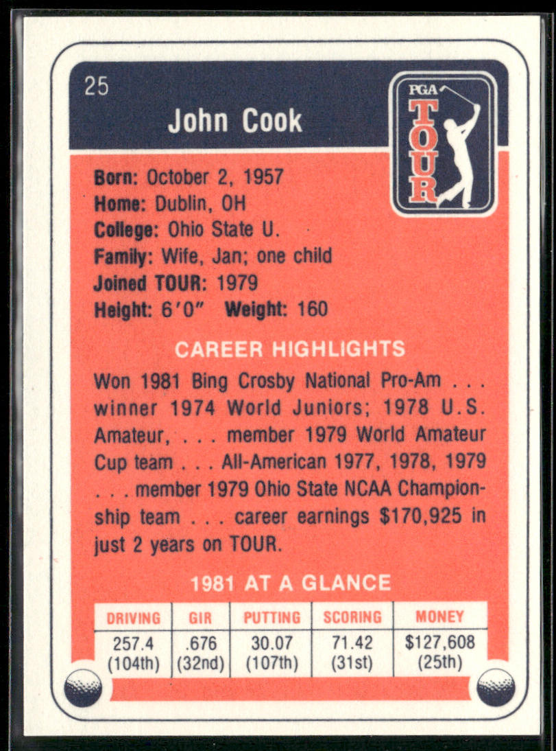 John Cook 1982 Donruss #25 RC