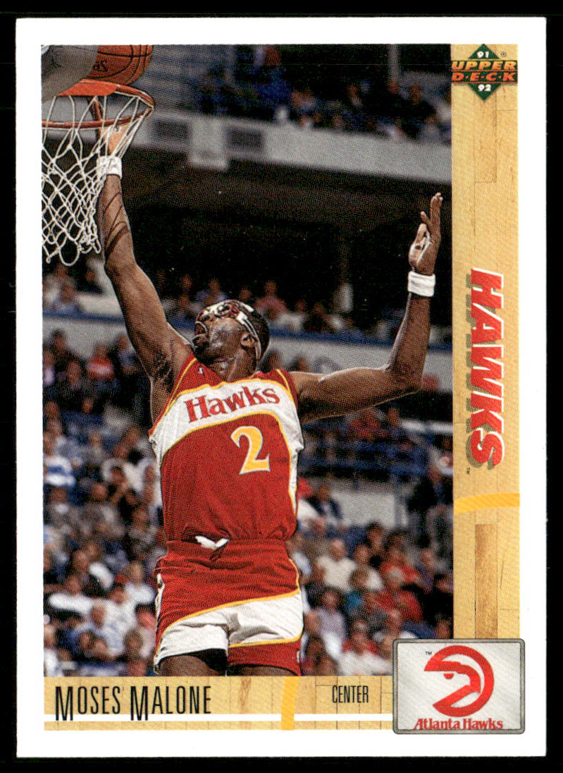 Moses Malone 1991-92 Upper Deck #47 Atlanta Hawks