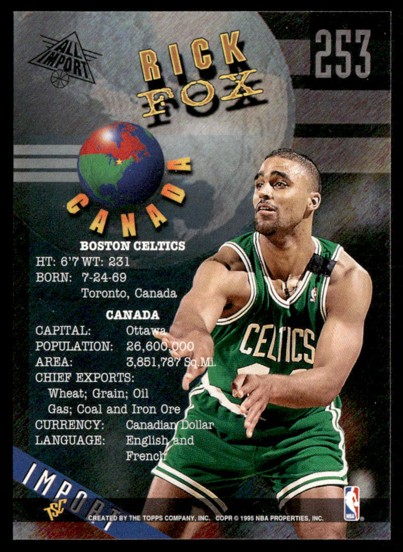 Rick Fox 1994-95 Stadium Club #253 Boston Celtics