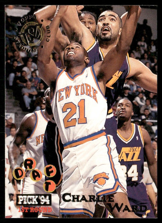 Charlie Ward 1994-95 Stadium Club #340 RC New York Knicks