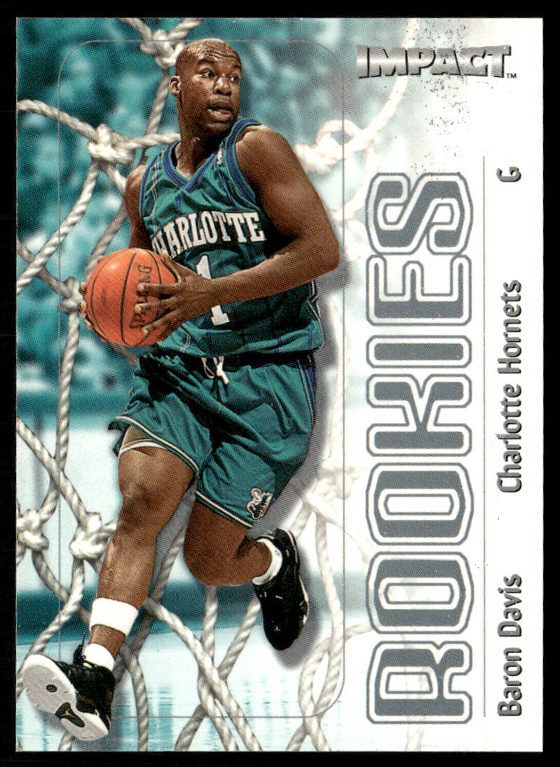 Baron Davis 1999-00 SkyBox Impact #55 RC Charlotte Hornets