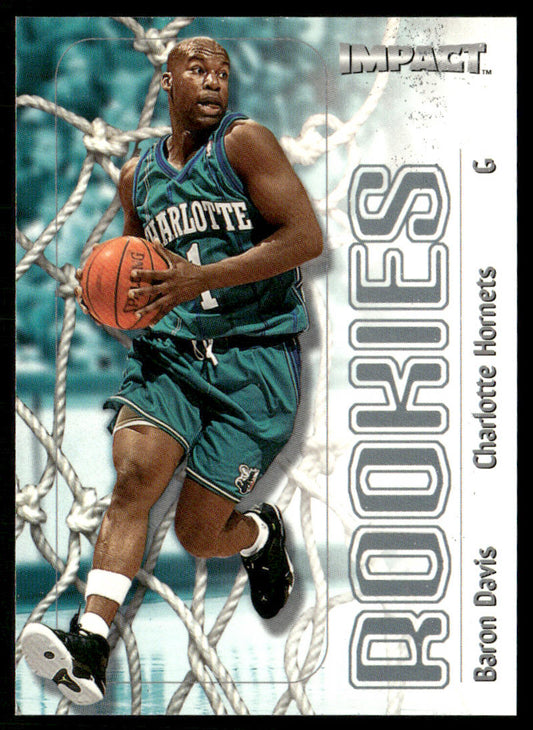 Baron Davis 1999-00 SkyBox Impact #55 RC Charlotte Hornets