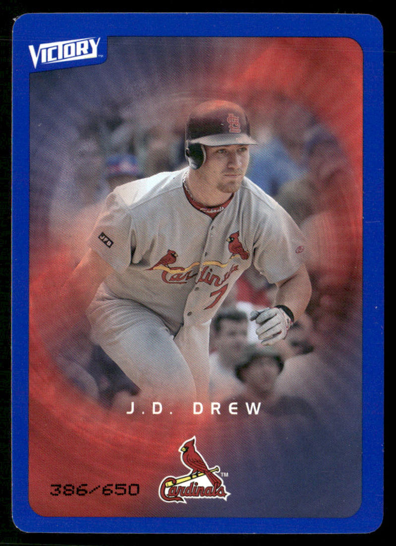 J.D. Drew 2003 Upper Deck Victory Tier 3 Blue #85 SN St. Louis Cardinals