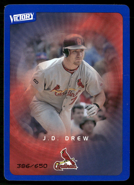 J.D. Drew 2003 Upper Deck Victory Tier 3 Blue #85 SN St. Louis Cardinals