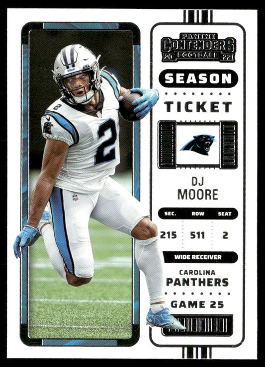 DJ Moore 2022 Panini Contenders #16 Carolina Panthers