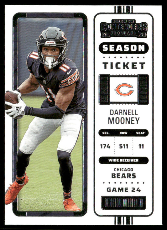 Darnell Mooney 2022 Panini Contenders #21 Chicago Bears