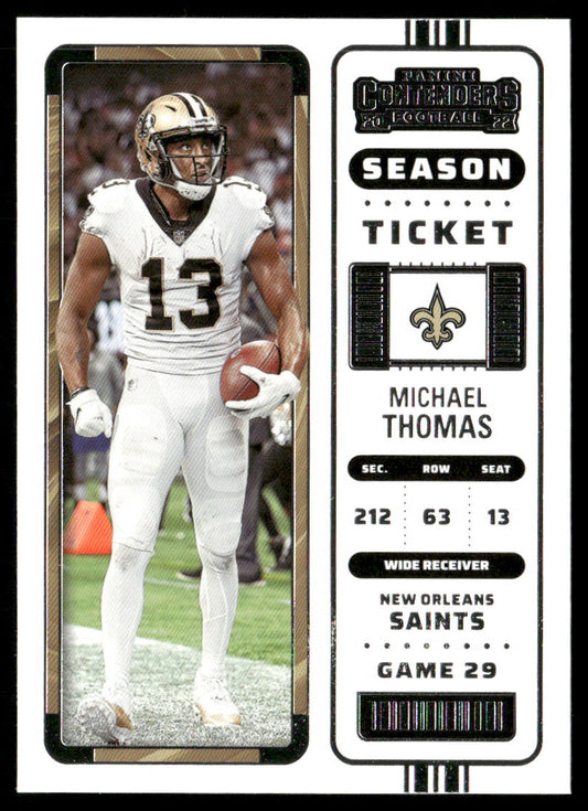 Michael Thomas 2022 Panini Contenders #63 New Orleans Saints