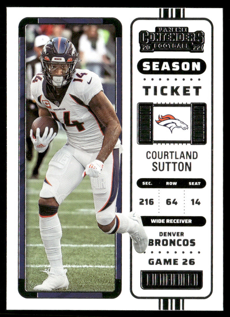 Courtland Sutton 2022 Panini Contenders #32 Denver Broncos
