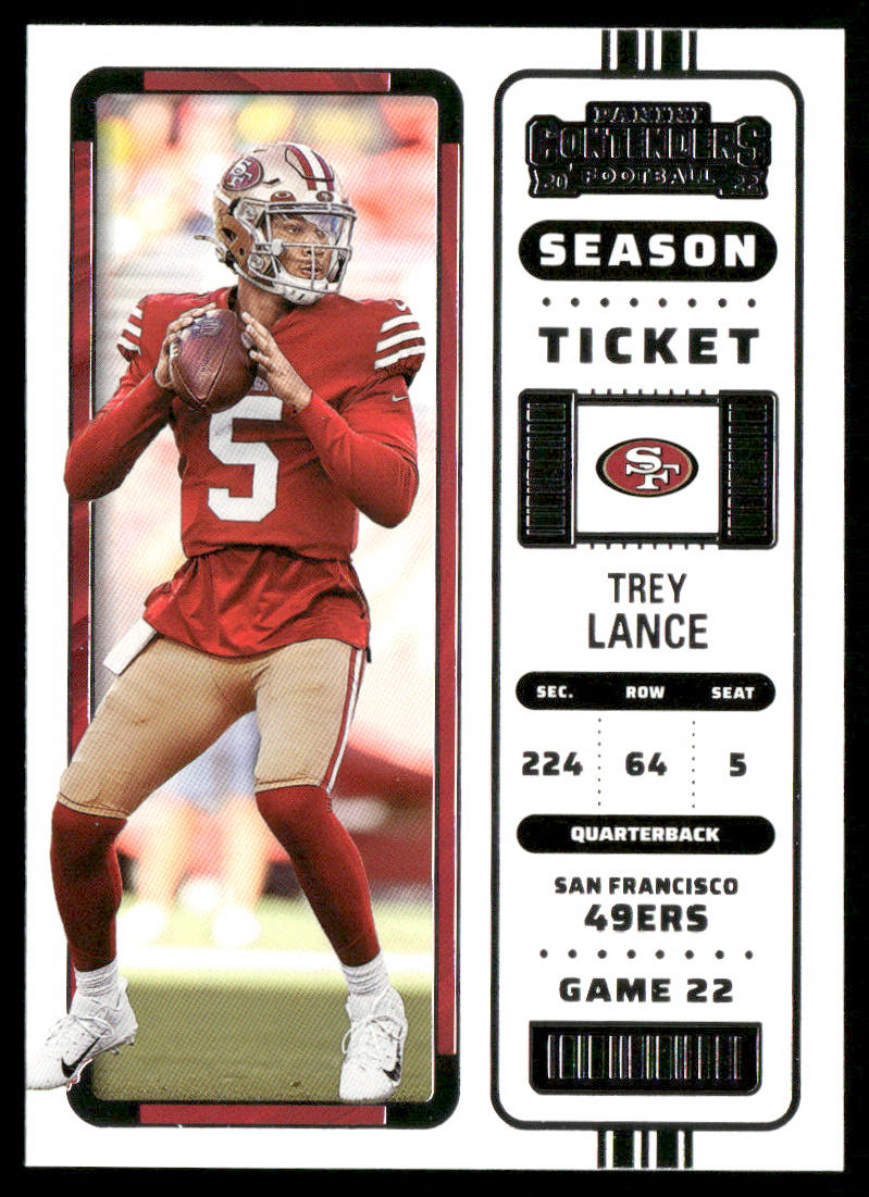 Trey Lance 2022 Panini Contenders #82 San Francisco 49ers