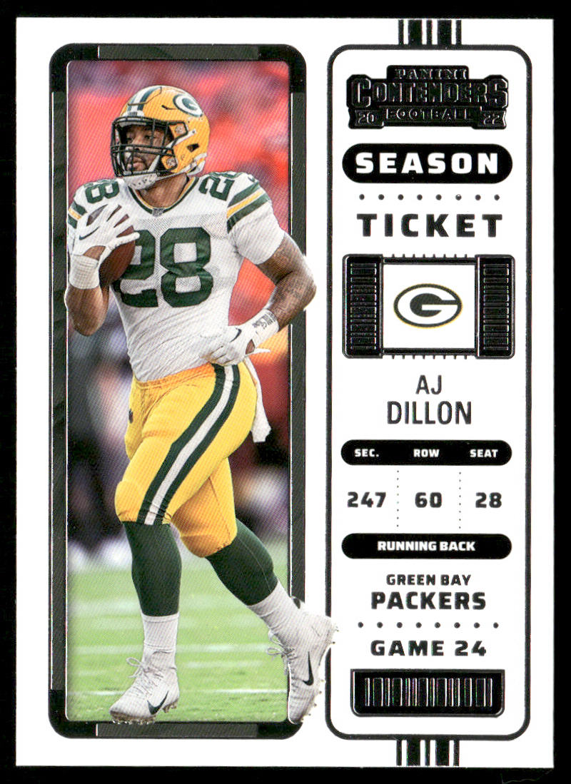 AJ Dillon 2022 Panini Contenders #42 Green Bay Packers