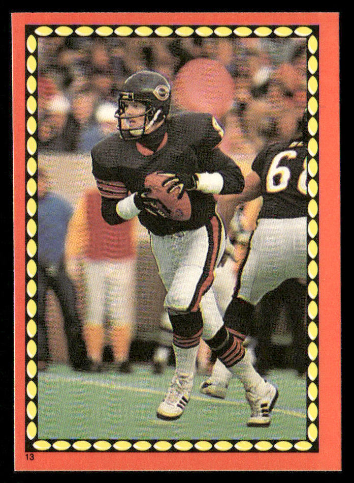 Jim McMahon 1988 Topps Stickers #13a Webster Slaughter 15 back Chicago Bears