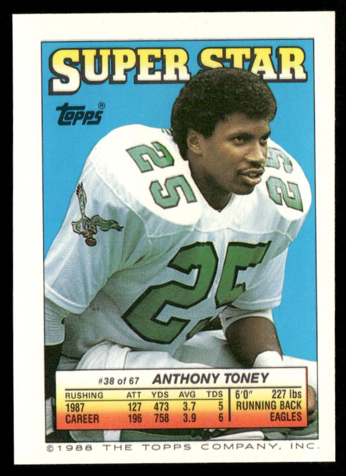 Bobby Futrell / Johnny Hector 1988 Topps Stickers #19 / 231 Anthony Toney 38